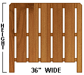 36" Wide Cedar Covers